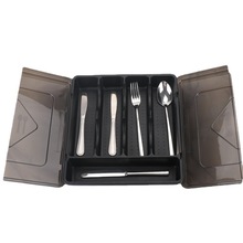 厨房桌面抽屉收纳盒内置分隔筷子刀叉餐具整理盒子分格盘省空间