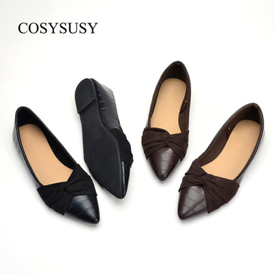 外贸2022春夏尖头单鞋女法式布平底鞋船flat shoes wholesale