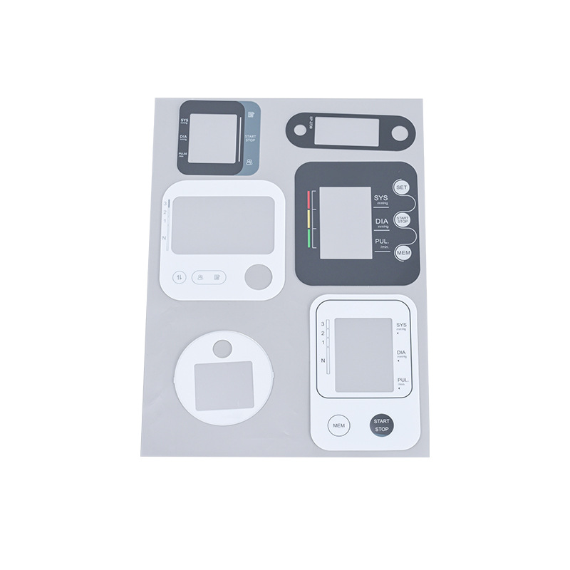 东莞厂家丝印亚克力面板人脸识别机显示屏盖板pc半透视窗面贴