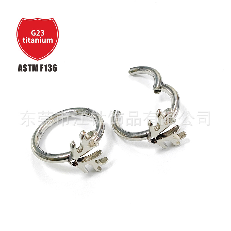 Pointed titanium steel lip stud product view