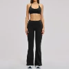 3109 bra + 3109 bell-bottom pants—high-end black