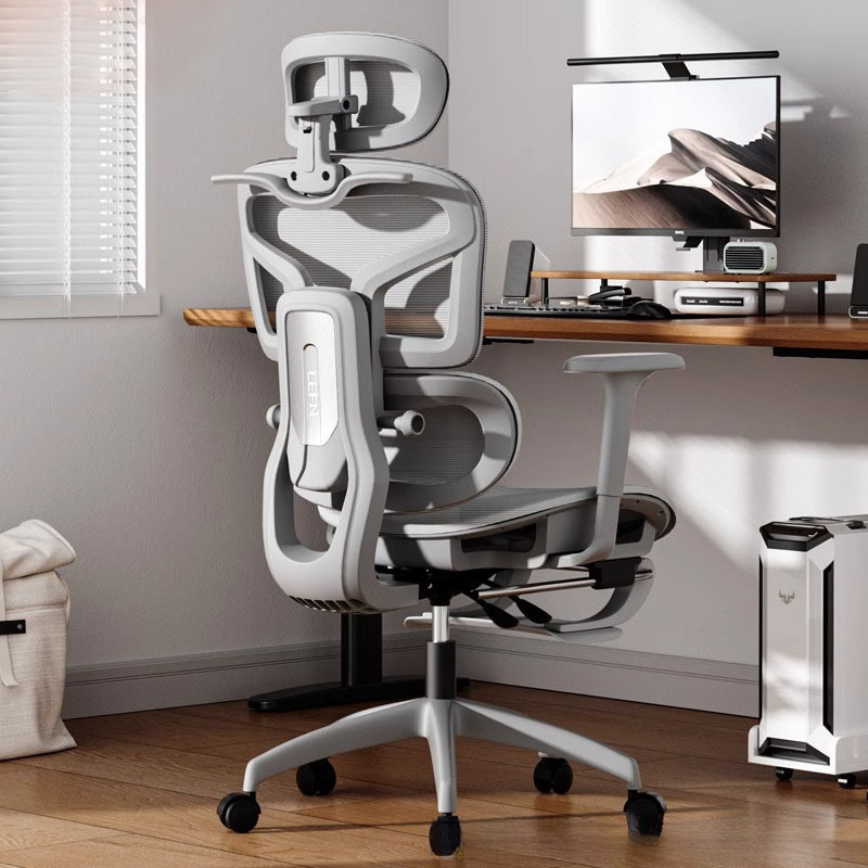 Home Ergonomic Chair, Long-Term Sitting, Not Tired, Reclining Office Chair, Waist Support, Gaming Learning Chair, Bedroom Computer Chair, Mesh Fabric