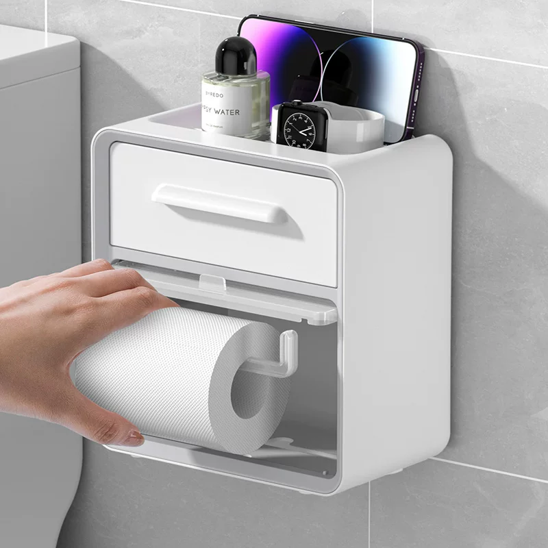 Pule bathroom tissue box toilet paper toilet roll toilet wall-mounted toilet paper storage rack paper box rack