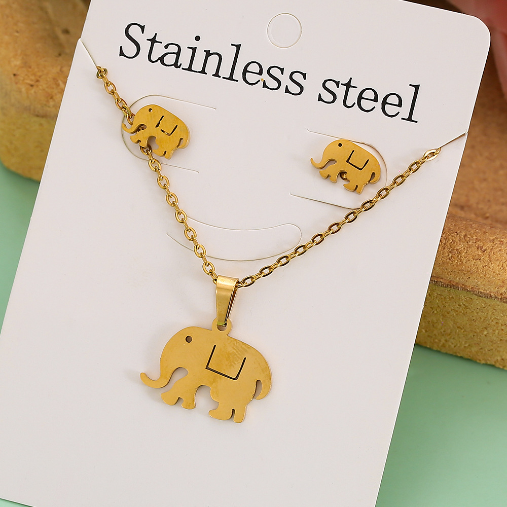 Großhandel Schmuck Einfacher Stil Pentagramm Auge Schmetterling Edelstahl 304 Überzug Schmuck-Set Kabelkette display picture 25