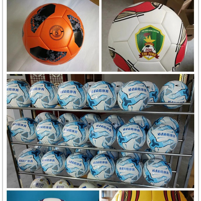 Fábrica de procesamiento 5 logotipo personalizado 4 estudiantes de primaria y secundaria en blanco y negro máquina de coser fútbol personalizado al por mayor