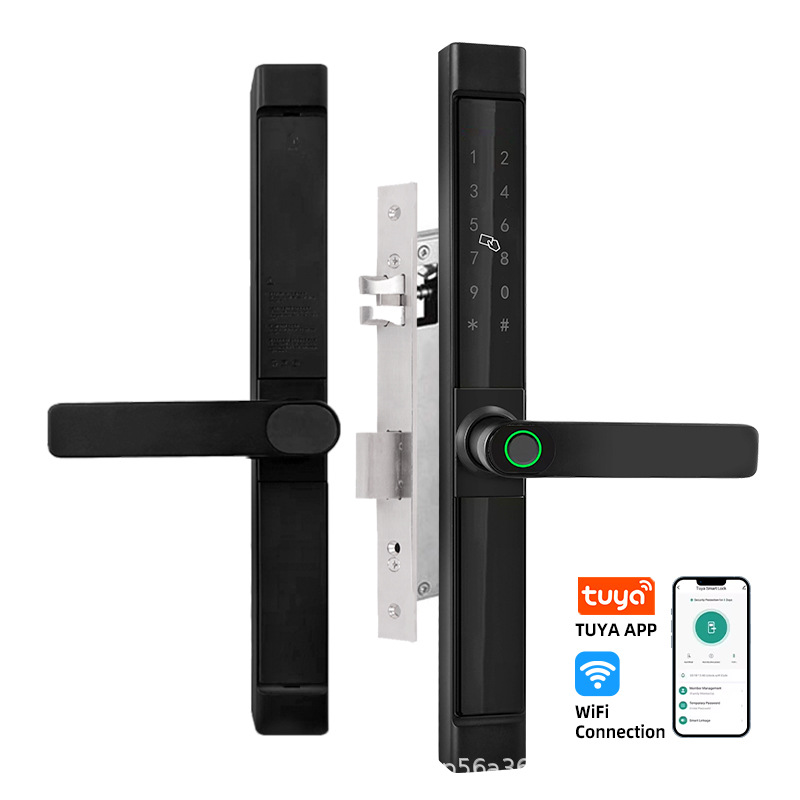 新款太空铝防水智能指纹锁 涂鸦WIFI智能家居密码锁别墅指纹锁