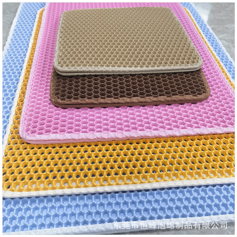 EVA猫砂垫 宠物猫砂盆控砂板 耐磨耐抓魔术贴猫咪垫漏沙板 现货