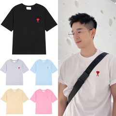 Ami clams夏半袖tシャツ刺繍小愛純綿ゆるいカジュアル半袖カーディガン