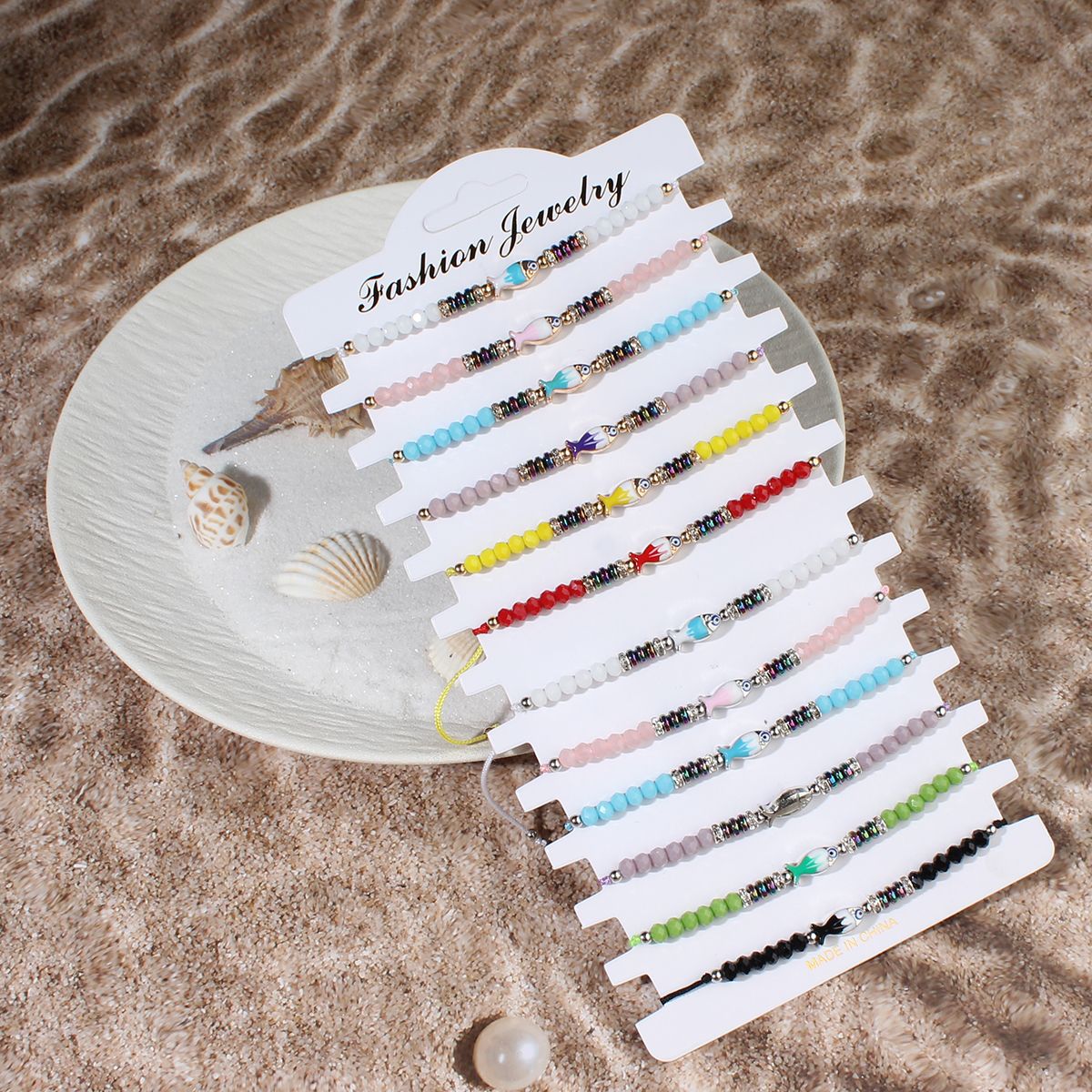 50g Weight Bracelets Classification Beaded, rope Chain Material Beaded Chain Chain Type 1 Set Quantity Casual, Beach Occasion turquoise, rope, Shell Material Geometric, Starfish, Eye Pattern Spring&Summer Season Unisex Gender Vacation Style Vacation Geometric Starfish Eye Turquoise Rope Shell Beaded Chain Beaded Bracelets Wholesale 8