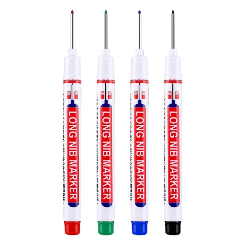 Pluma de marcado de cabeza larga para carpintería alargada pluma de marcado aceitosa de secado rápido hardware Instalación de baño azulejo punzonado pluma de marcado