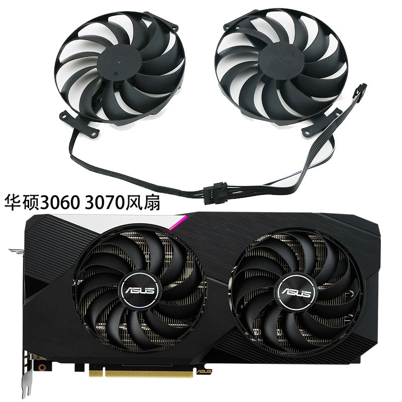 Подходит для ASUS/RTX 3060 3060Ti 3070 DUAL Giant Shark V2 OC видеокарты система охлаждения