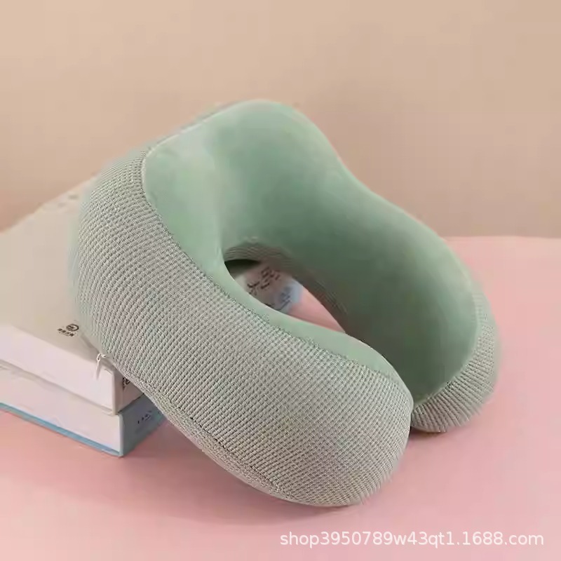 Waffle-Gu almohada de cuello almohada de cuello almohada de memoria almohada de cuello almohada de algodón para estudiantes viajar para dormir almohada en forma de U almohada cervical para dormir lateral