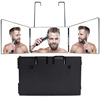 Cross -border new men's and women's LED makeup mirrors hair mirror with lamp three -faced mirror can retractable suspension three -fold mirror