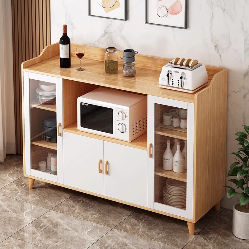 Gabinete de comedor contra la pared, cocina doméstica multifuncional, armario de almacenamiento lateral, armario de salón, armario de almacenamiento, armario de té