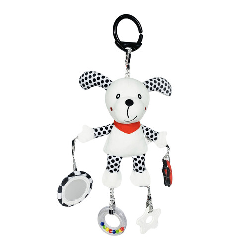 Cute cartoon black and white series animal wind chime baby toy bed trailer manufacturer