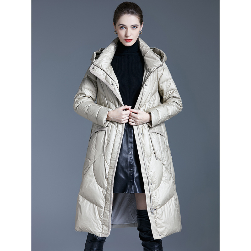European Style Women's Mid-Length down Jacket 2026 New Model Over-The-Knee Thickened Popular Loose Winter Coat Trendy European Style Women's Mid-Length down Jacket 2026 New Model Over-The-Knee Thickened Popular Loose Winter Coat Trendy