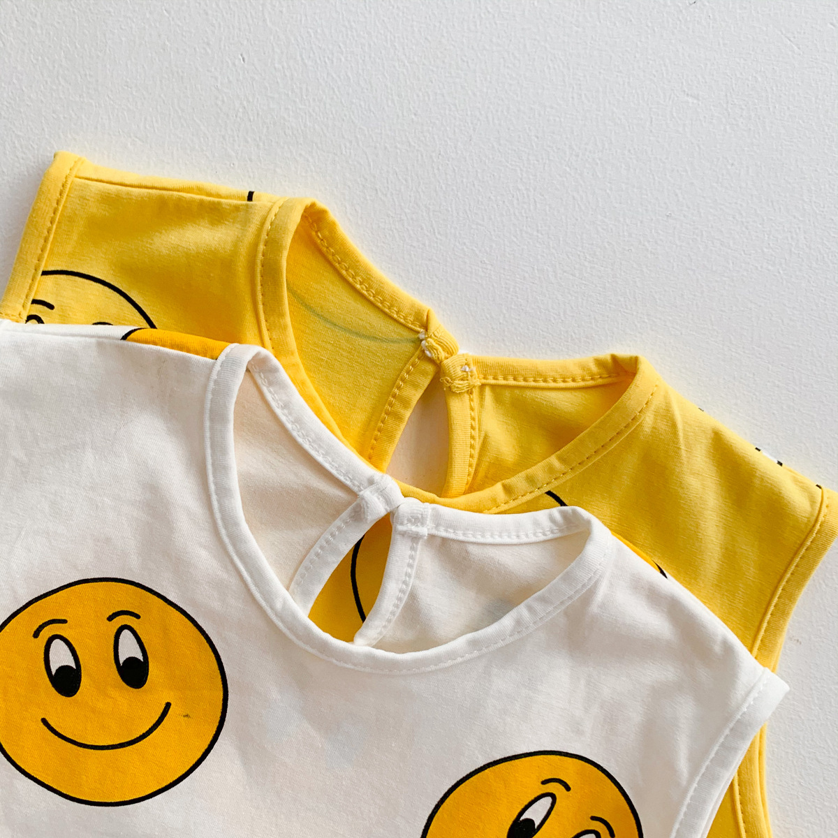 Baby Sleeveless Cute Smiley Loose Casual One-piece Thin Full Printed Romper display picture 16