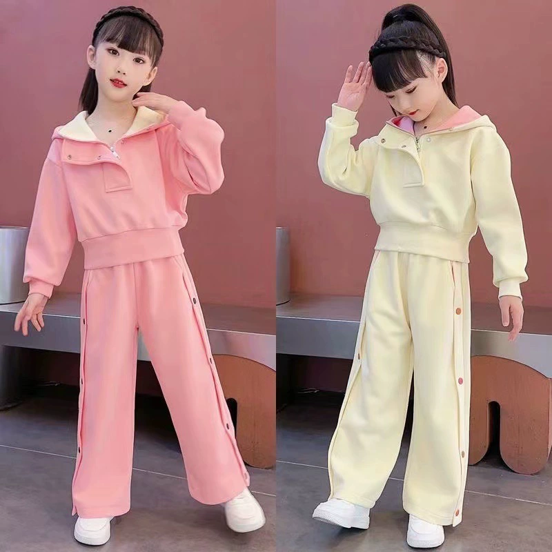 Девушки осенний и зимний набор Детская сеть Красная модная иностранная детская одежда