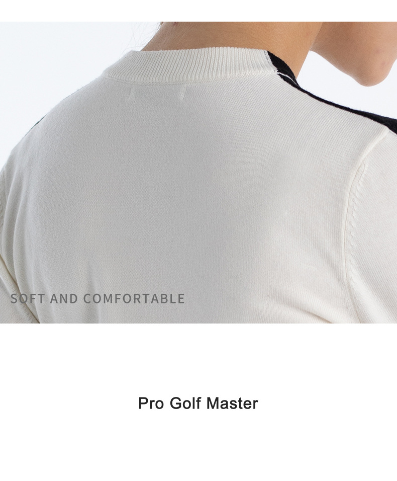 Áo len golf nữ PGM cổ lọ dài tay giữ ấm thu đông — YF621-Áo len trắng, YF621-Áo len màu hồng, YF621-Áo len Đen chi tiết 9