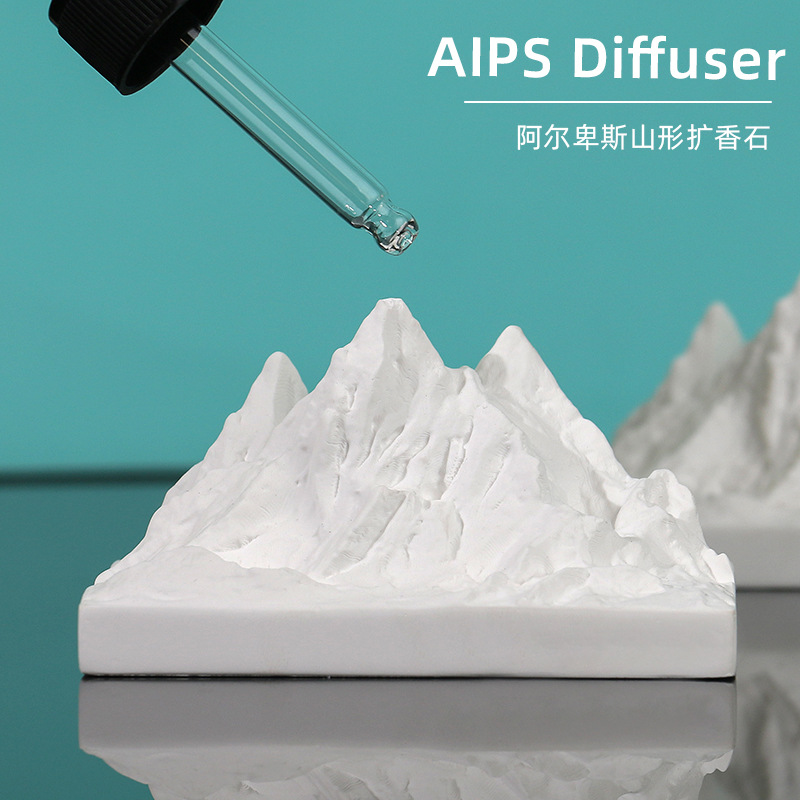 阿爾卑斯山擴香石香薰假山香薰擺件辦公室植物精油石膏香氛伴手禮