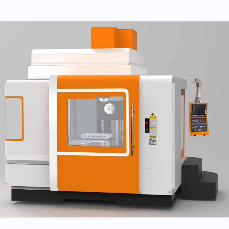 十字滑台立卧式五面体加工中心HV1160采用BT40高效加工五面体