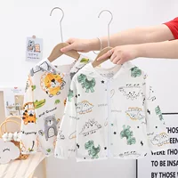Хлопчатобумажная детская солнцезащитная одежда тонкая куртка с длинными рукавами для мужчин и женщин дышащая рубашка с кондиционером рубашка детское летнее пальто кожи