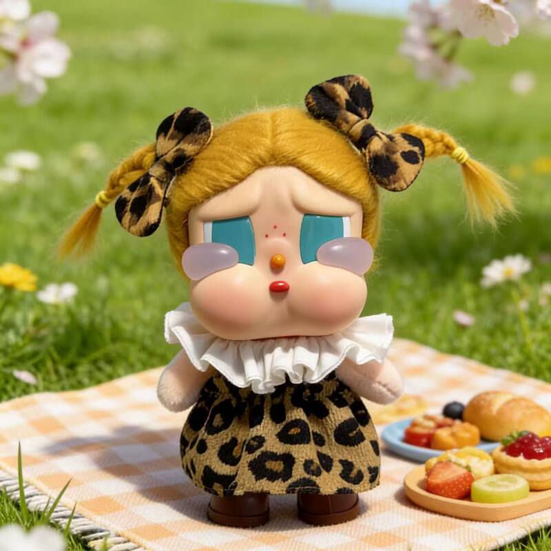 Suitable for Crybaby Doll Clothes 15cm Vinyl Doll Leopard Print Personalized Outfit Suitable for Crybaby Doll Clothes 15cm Vinyl Doll Leopard Print Personalized Outfit
