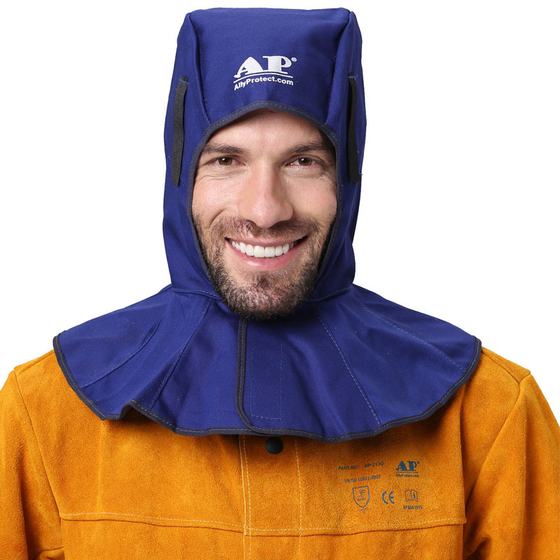 友盟AP-6680焊工焊接全护式电焊防护帽 透气耐磨防火花飞溅焊帽