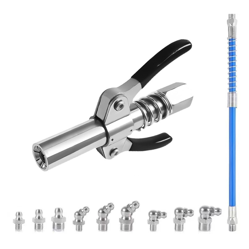 비닐 더블 핸들 + 30cm 호스 + 오일 노즐 9개(M6, M8, M10)