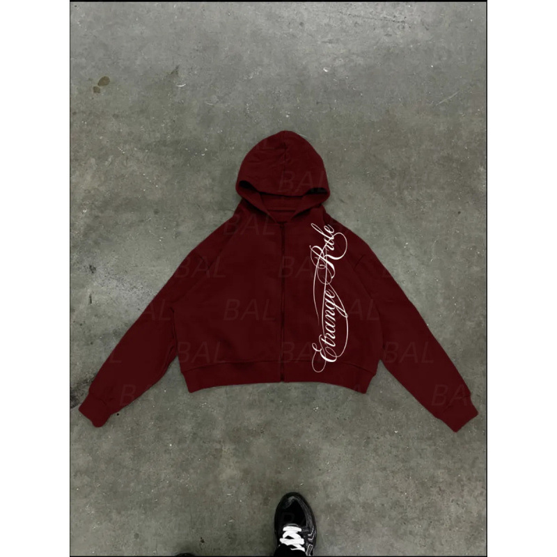 Spring demi-season hoody with zipper