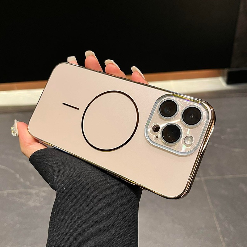 苹果16Promax手机壳新款磁吸iPhone15纳米磨砂14镭射镜头膜保护套|undefined