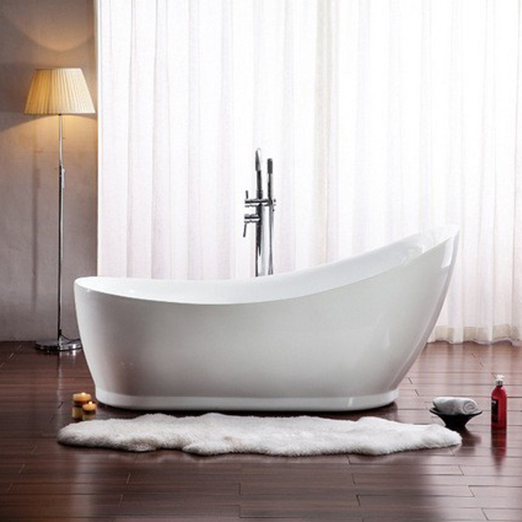 Net red theme hotel bathtub homestay pure acrylic independent Crescent bathtub apartment bathroom bath tank