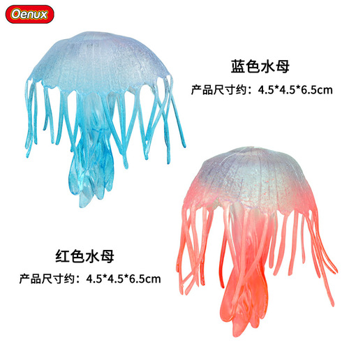 Children's early education science and education beach toys static conch shell jellyfish simulation marine animal model decorative ornaments