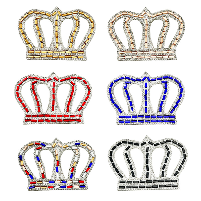 Joyas de diamante de corona accesorios de ropa parche autoadhesivo zapatos sombreros diamante de cristal DiDi joyas de decoración diamante