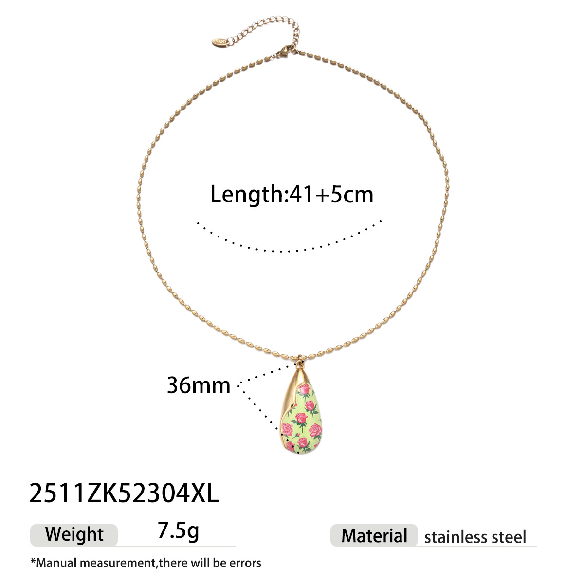 Collar de acero de titanio de lujo ligero de nicho de goteo de flores colgante de collar de clavícula joyería de venta caliente transfronteriza image 11