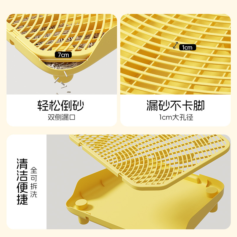猫砂垫猫咪控砂垫踏板防带出猫砂盆围边控砂台双层垫子控砂神器|undefined