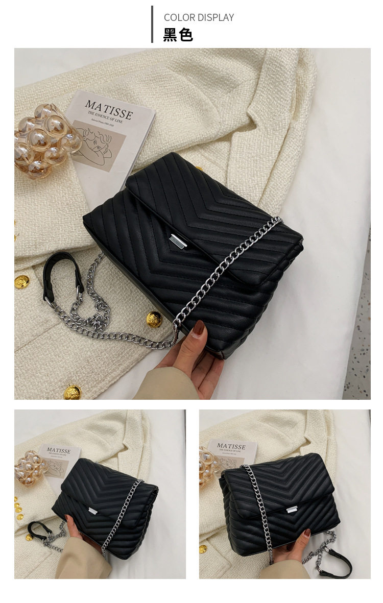Bag Women's Large Capacity New Trendy Fashion Autumn And Winter Lingge Chain Bag display picture 4