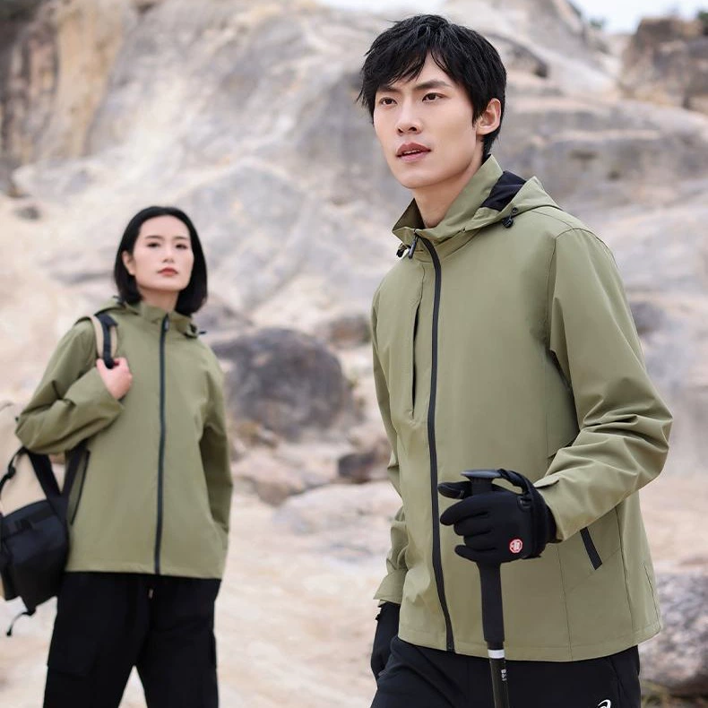 Тонкая мягкая куртка с напечатанным логотипом, рабочая одежда, ветрозащитная и водонепроницаемая куртка для весны и осени, однослойная куртка для пар.