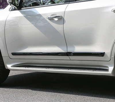 Big Surrounded: E-version front and rear bumpers - black-warriorcar-door-bright-strip