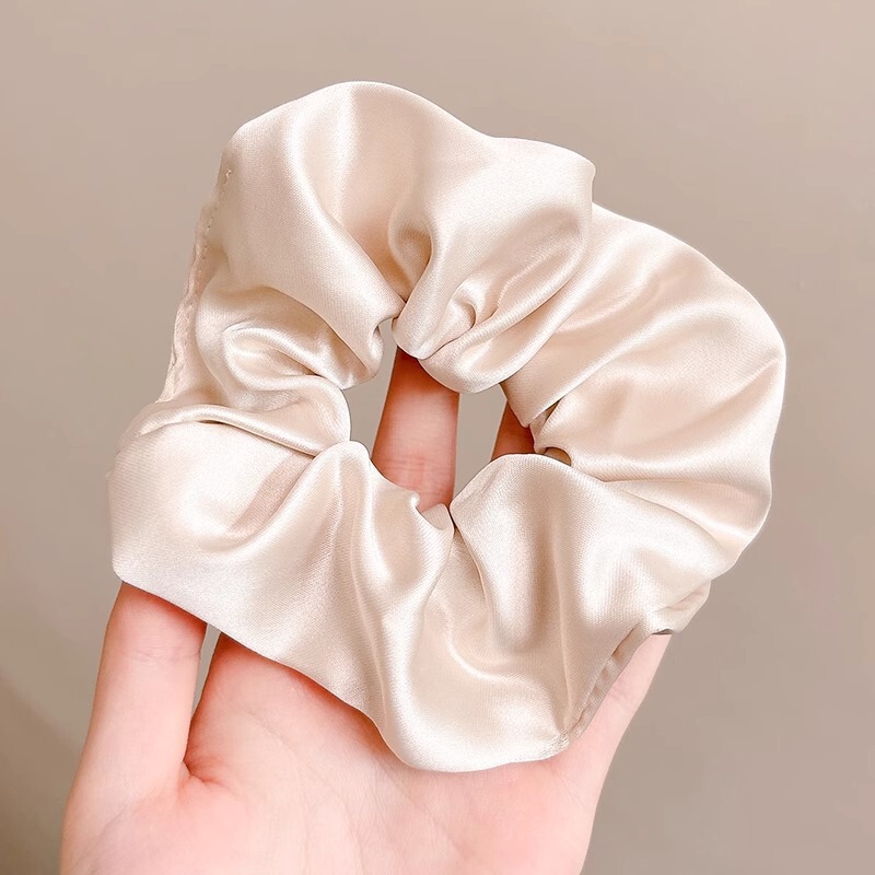 韩系春夏蝴蝶结大肠发圈女款蕾丝碎花头绳粉色方巾大号发饰|undefined
