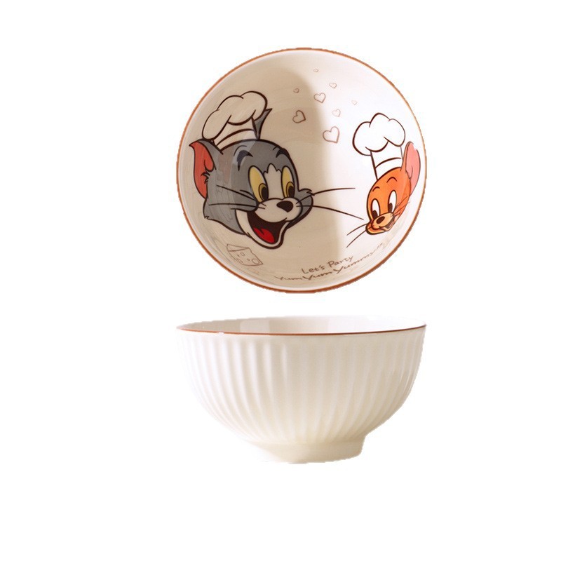 トムとジェリー 子供用丼 こどもの日 家庭用陶器丼 個人専用丼 小鉢4個セット|undefined