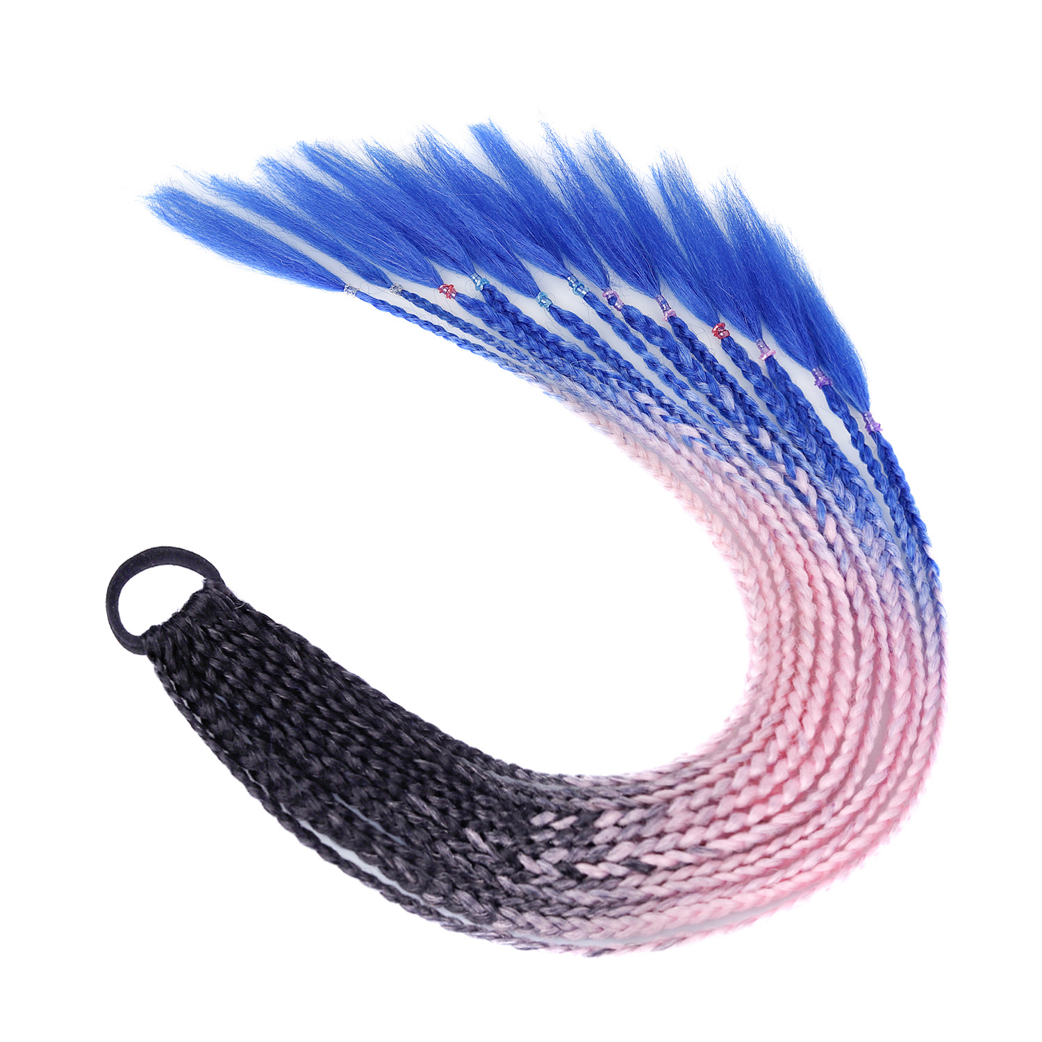Cola de caballo C1# Negro Rosa Zafiro Azul