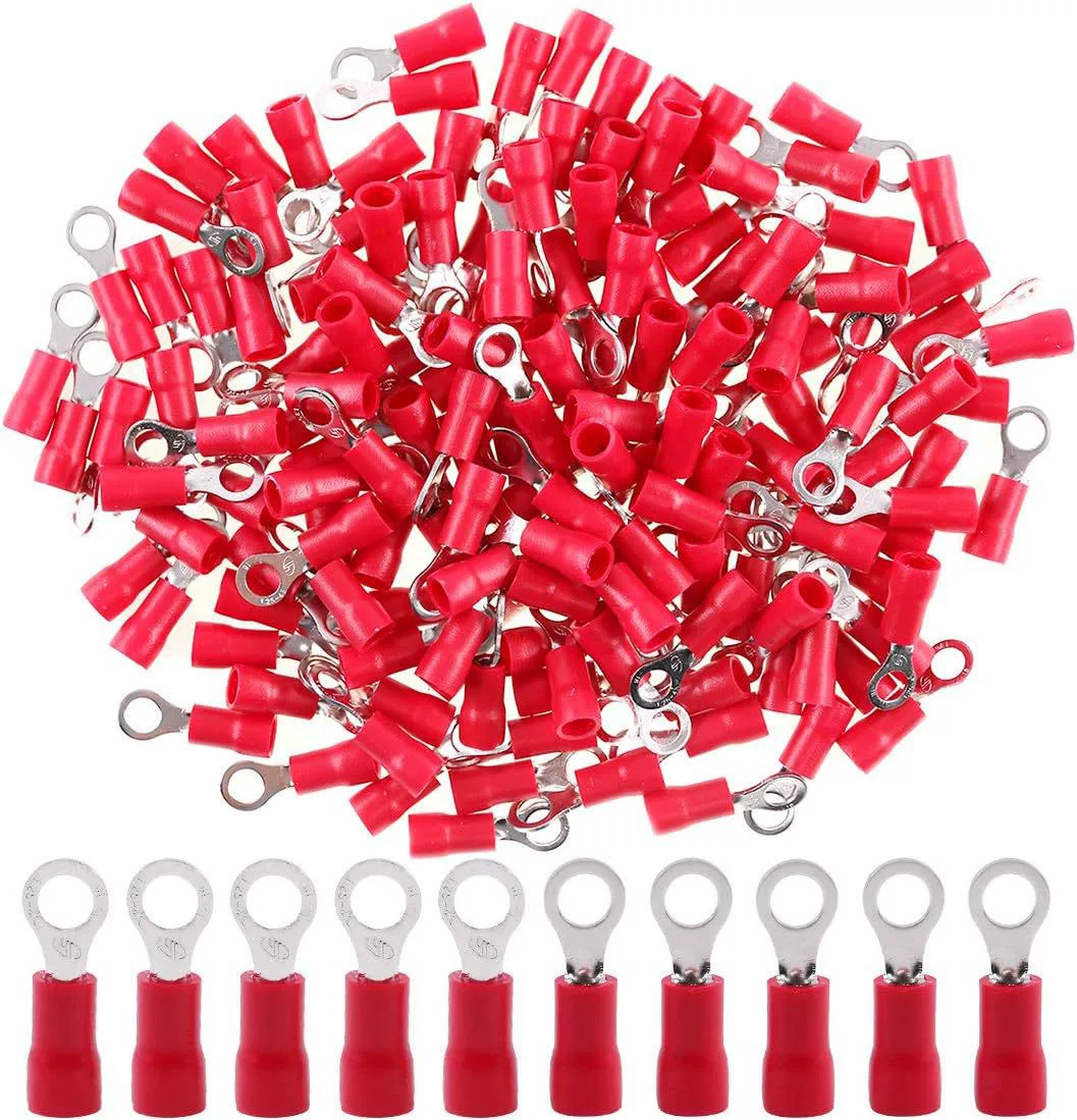 Hilitchi 100pcs 22-16 Gauge Ring Insulated Electrical Wire T