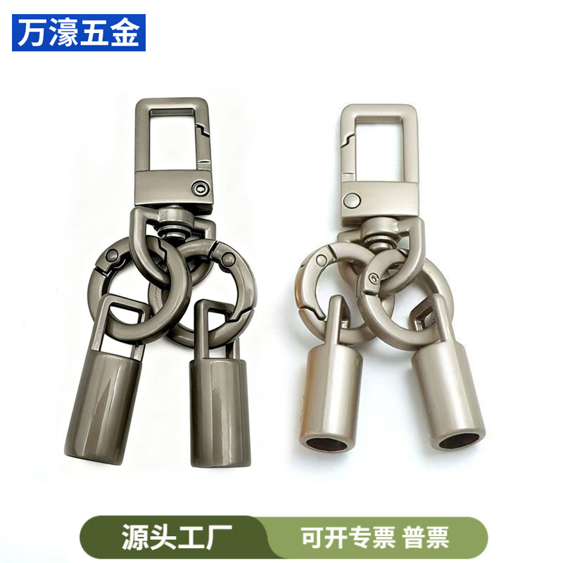 方形手机绳勾扣珍珠叻五金件方线弹簧圈吊钟挂绳五金手机配件DIY