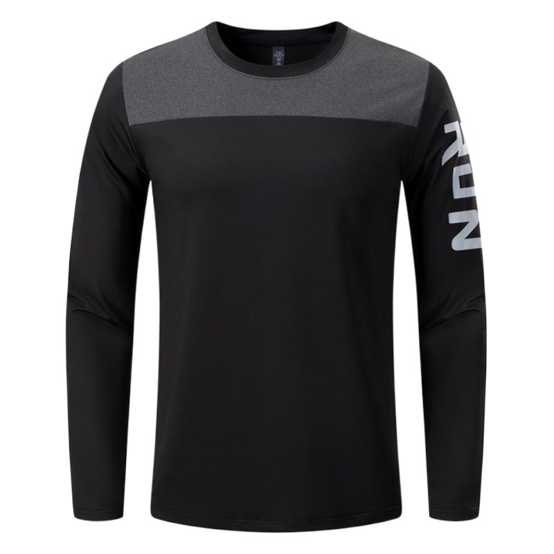 2022 otoño moda suelta deportes manga larga cuello redondo suéter hombres moda suelta casual deportes Top impreso logo image 1