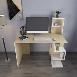 家用电脑桌简约欧式双拼色创意书桌现代台式桌卧室书桌电脑桌