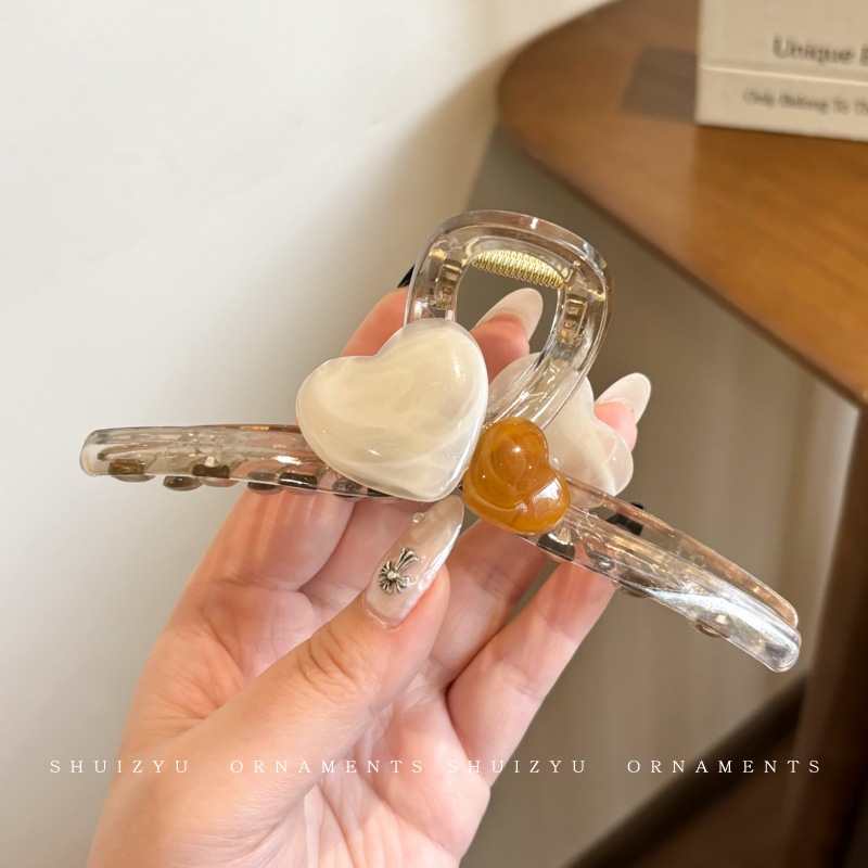 Clip de agarre simple de verano, volumen de cabello de alta calidad, clip de tiburón, horquilla grande, horquilla, nuevo cabello femenino, tocado 2024