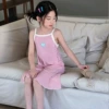Pink stripe skirt