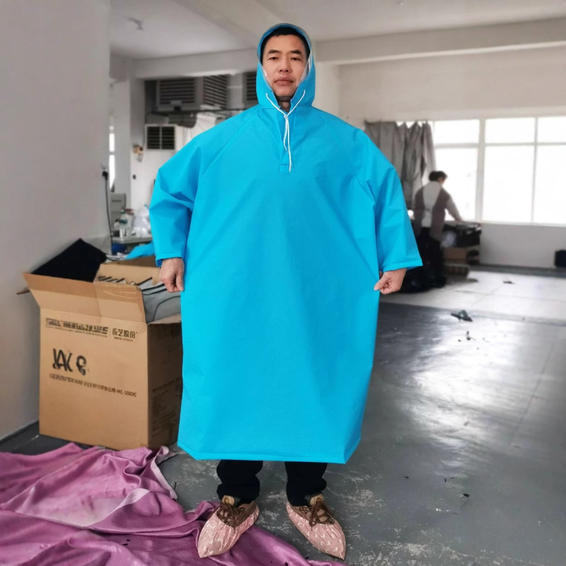 Pullover Raincoat with Sleeves Extra Widened Cycling Hiking Raincoat Extra Transparent Hat Raincoat LOGO Pullover Raincoat with Sleeves Extra Widened Cycling Hiking Raincoat Extra Transparent Hat Raincoat LOGO