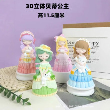 石膏娃娃3D立体网红彩绘熊DIY创意彩绘摆件涂鸦白胚手作石膏批发